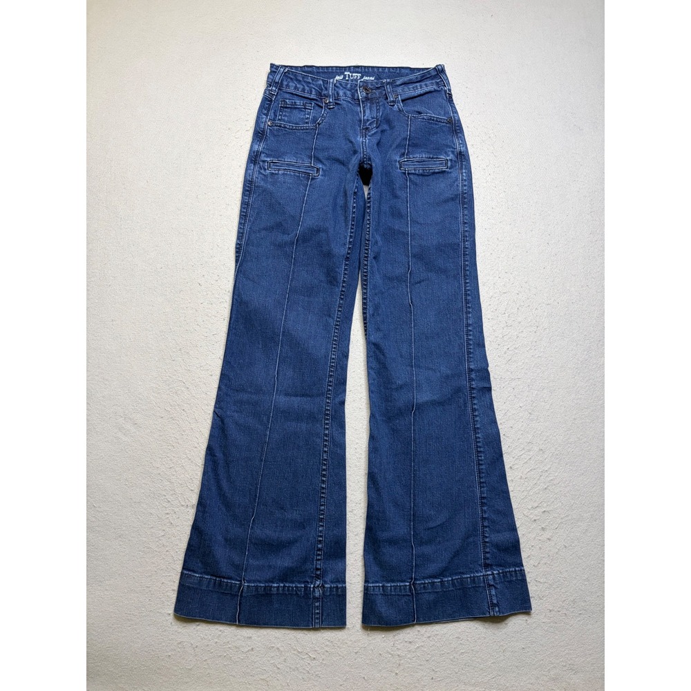 Cowgirl Tuff Co Jeans Women 25x33 Blue Just Tuff Wide Leg Dark Wash Y2K Western